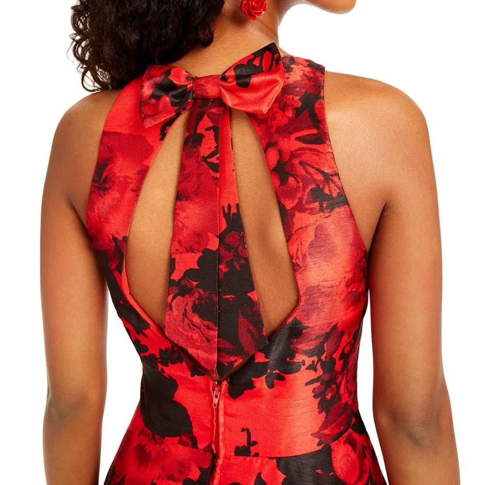 City Studios Womens Dress Juniors Size 5 Red Black - Picture 4 of 16